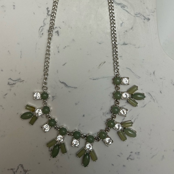 Joe Fresh Statement Necklace in Light Green Stones - Picture 1 of 3